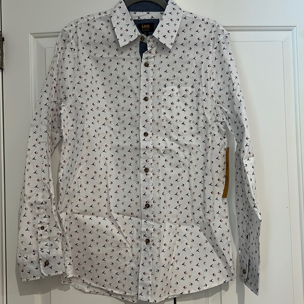 Lee Mens Long Sleeve Button Down Shirt